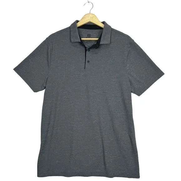 Champion Polo Snap Button Collar Gray Sport Athletic Shirt Mens Size Large - Picture 1 of 12